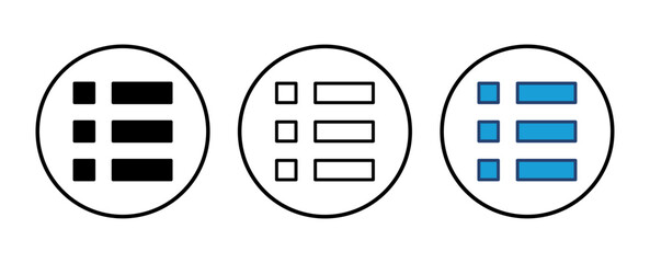 Wall Mural - menu icon vector. web menu icon. hamburger menu symbol