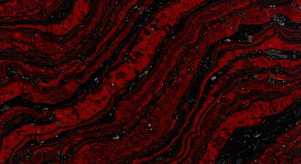 Aufkleber - Striking Red and Black Banded Iron Formation Texture Background