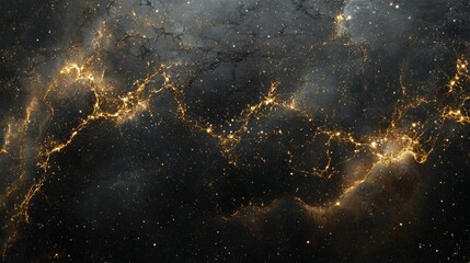 Wall Mural - stunning cosmic nebula with golden star dust in deep space