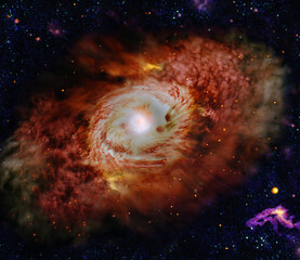Wall Mural - abstract space background with stars