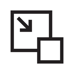 illustration of the minimize button icon vector design