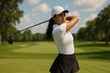 © Rawpixel.com - Focused golfer swings confidently.