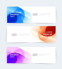 Wall Mural - geometric banner design with vector presentation template.