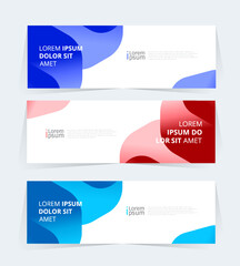 Wall Mural - geometric banner design with vector presentation template.