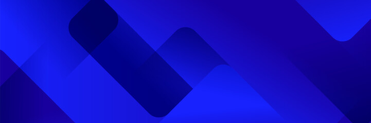 Wall Mural - abstract blue fluid gradient geometric banner design background.