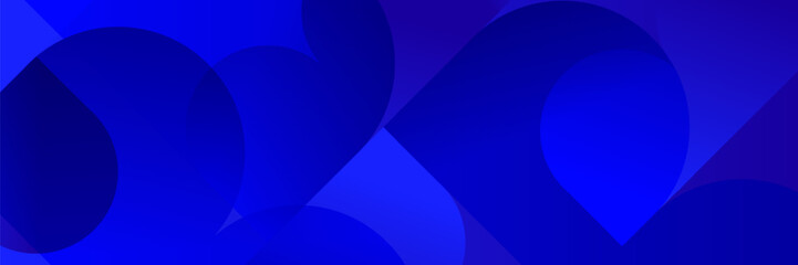 Wall Mural - abstract blue fluid gradient geometric banner design background.