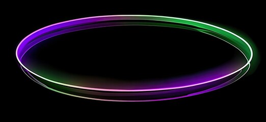 Poster - Oval Neon Glow Frame