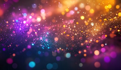 Poster - Vibrant bokeh lights swirl in a dynamic abstract design