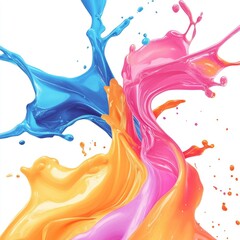 Poster - Vibrant color splashes