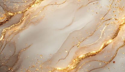 Poster - Abstract marble design with gold accents