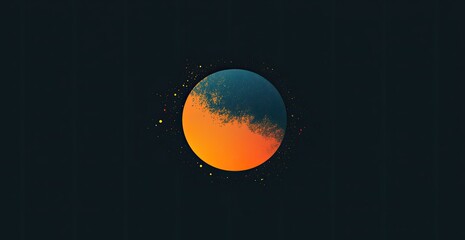 Poster - Celestial sphere, vibrant colors, cosmic orb