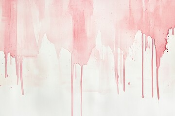 Wall Mural - soft pink watercolor background with gentle drips and texture
