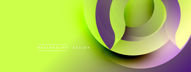 Poster - Bright vibrant design. Smooth layers create abstract shapes. Gradient colors blend seamlessly. Modern aesthetic for digital projects.