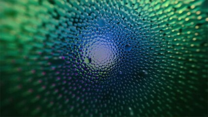 Abstract digital technology illustration shows a blue binary code pattern in a matrix design