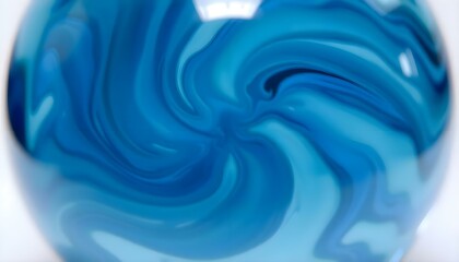 Wall Mural - blue swirl glass vase sitting on top of a table