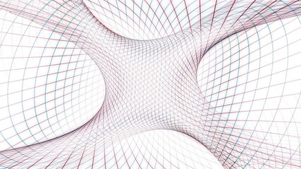 Wall Mural - abstract red blue loop curved lines artistic pattern on white background.