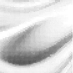 Wall Mural - Abstract gradient halftone pattern. Black and white vector illustration	