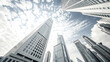 © kanjana - Modern Cityscape Stunning Architecture of Sleek Skyscrapers Reaching for the Sky