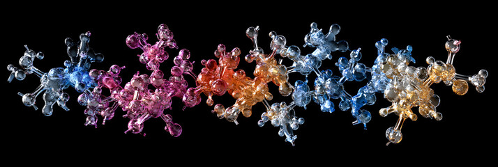 Intricate 3D Molecular Structure Visualized with X-Ray Crystallography Techniques