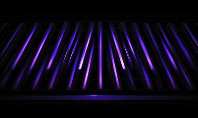 Wall Mural - abstract background with purple neon lines on a dark blue geometric shape for design, cover, banner,
