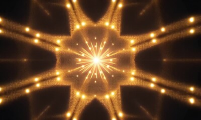 Wall Mural - rapid fireworks display with glowing trails creating intricate patterns and fading elegantly made wi