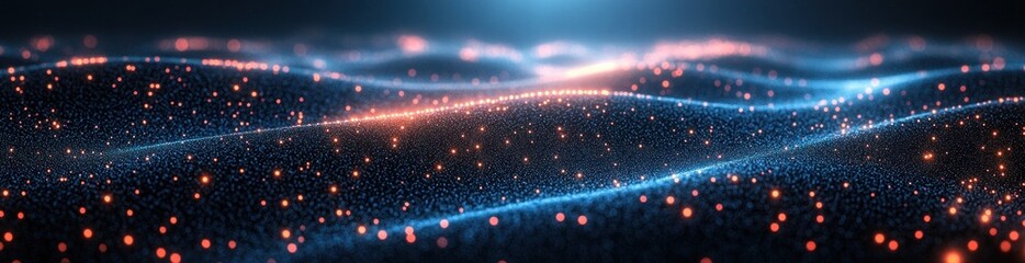 Wall Mural - futuristic digital network design with abstract geometric background and connecting nodes and lines 