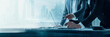© ipopba - .Two young business colleagues and analysis business investment growth, Consultant Financial and banking, Brainstorming, Discussing business strategy. Teamwork together on project in modern office.