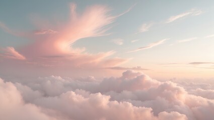 Wall Mural - Sky filled with clouds showcasing beauty