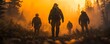 © Nattapat - Firefighters standing tall amidst a forest fire aftermath