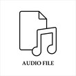© fan_studio - Icon a audio file, isolated against a clean background.