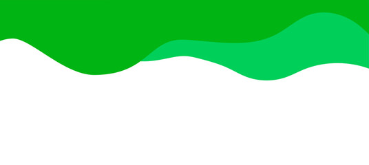 Wall Mural - Green wave separator, header, modern divider shape vector illustration