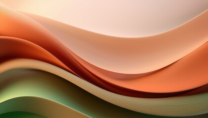 Fototapete - fluid organic waves in earthy tones, abstract background with smooth curves and layered textures for design and branding

