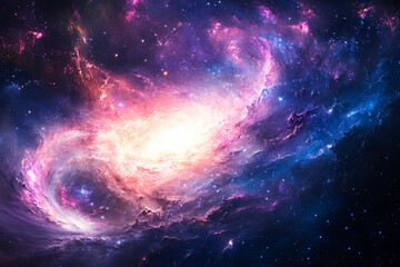 Wall Mural - Colorful Spiral Galaxy