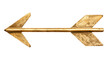 © Maestro - Golden symmetrical arrow design isolated on black background, cut out transparent