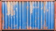 © Elena - old shipping container background blue with rust and textured surfaces