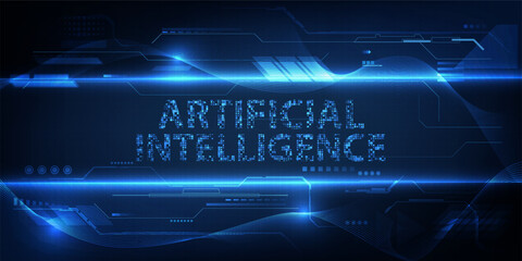 Wall Mural - artificial intelligence futuristic technology background.vector illustrations.