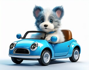  Bobtail im blauen Auto