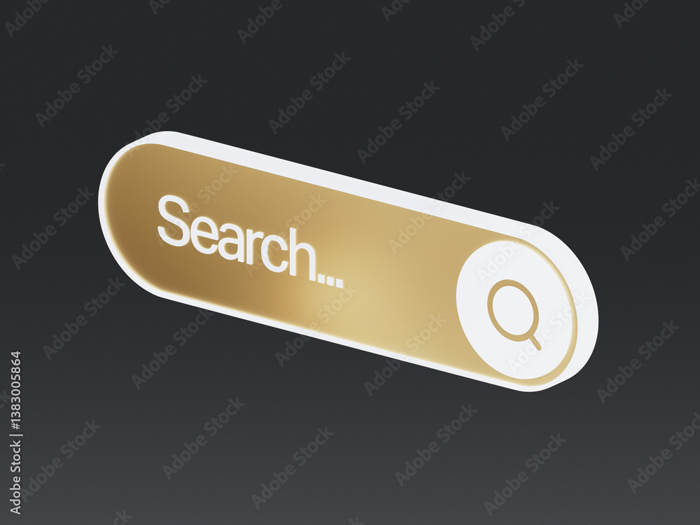 3d search bar template for website. Navigation search for web browser ...