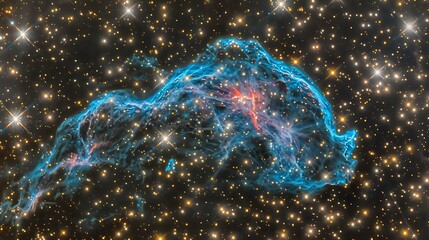 Wall Mural - A beautiful cosmic nebula of gas and stars in the cosmos