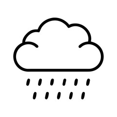 rain cloud icon vector illustration simple weather forecast symbol rainy day graphic design element 