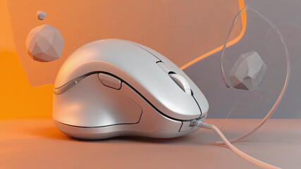 Modern computer mouse, minimalist design