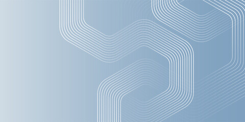 Wall Mural - abstract hexagon lines on gray background. geometric stripe line art design for poster, brochure, co