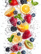 © Paul Peery - Lemon Slices Berries and Mint Leaves in Underwater Fruit Splash