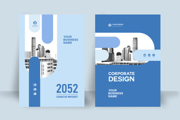 Wall Mural - city background business book cover design template