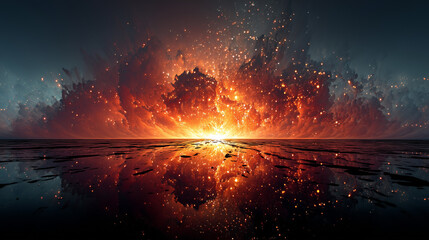 Wall Mural - explosion in the space