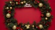 © msgamer - Crimson Christmas Circle AI Generated