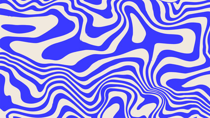 Fototapete - Abstract vector illustration featuring wavy zebra-like lines on a background, creating a modern, psychedelic, and eye-catching pattern suitable for trendy graphic designs.