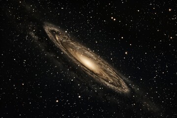 Wall Mural - a breathtaking view of the andromeda galaxy shining brightly in the night sky, surrounded by countle