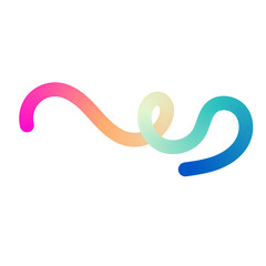 Wall Mural - abstract wavy gradient lines with fluid ribbon shapes, colorful 3d pattern, geometric and organic de