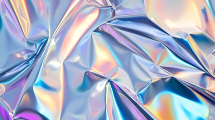 Fototapete - Abstract holographic foil reflecting iridescent rainbow colors